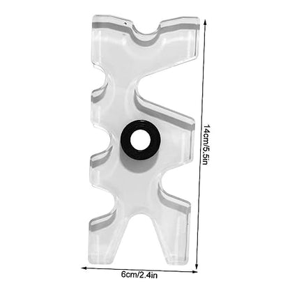 Toddmomy 2pcs Plastic Pool Cue Bridge Head Wall Shelf Brackets, Clear