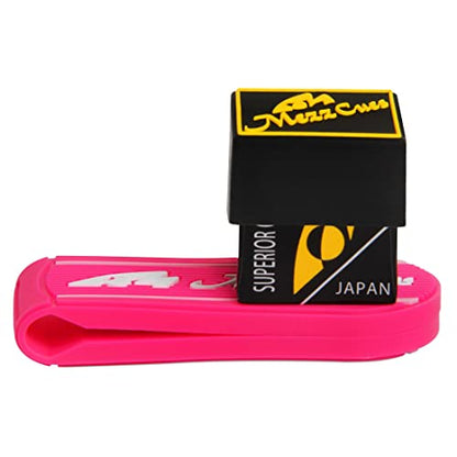 Mezz Smart Chalk Set Pool Cue Chalk + Chalk Holder + Chalk Cover (Pink w/White logo)