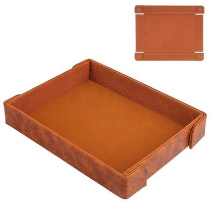 PU Leather Dice Tray Magnetic Folding Dice Rolling Mat with Felt Lining for Dice Games Portable Tabletop Board Games Tray - color: Brown