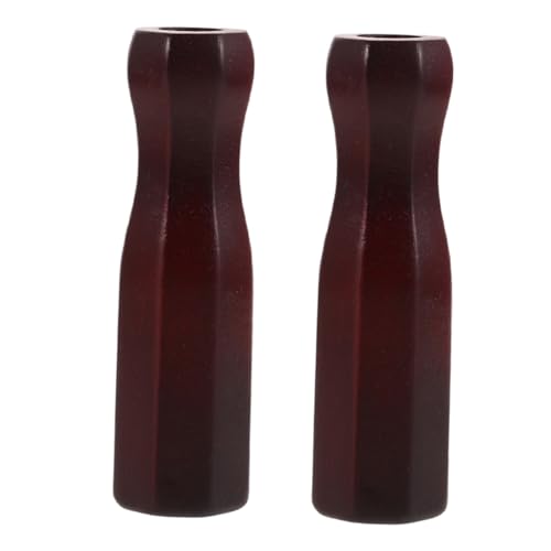 2pcs Table Soccer Rod Handle Solid Wood Ergonomic Octagonal Shape Replacement Part for Foosball Machine