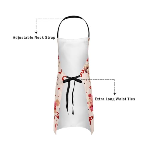 Castle Fairy Cute Rabbit Deer Kitchen Apron - color: Bowknot Dog Red