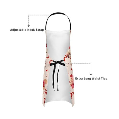 Castle Fairy Cute Rabbit Deer Kitchen Apron - color: Bowknot Dog Red