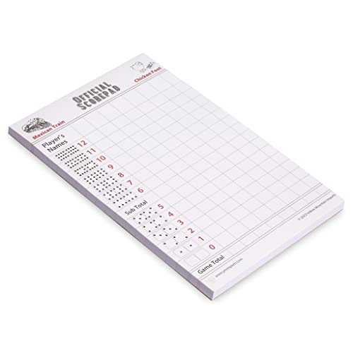Yellow Mountain Imports Mexican Train and Chicken Foot Dominoes Scorepad/Scoring Sheets (8.2 x 5.5 Inches) - 60 Sheets - size: Mexican Train/Chicken Foot - 60 sheets