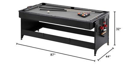 Fat Cat Original 3-in-1 7 Foot Pockey Multi Game Table, Air Hockey Table, Pool Table, and Table Tennis Combo with Accessories - color: Grey