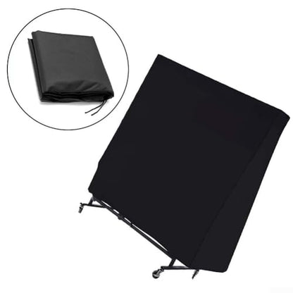 Pong Table 420D Waterproof Outdoor Indoor, UV Snow with Windproof Straps, Fits Most Foldable Tables 165x70x185cm, Black