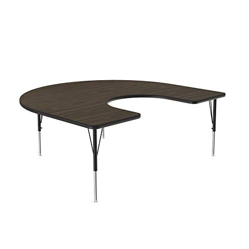 Correll A6066-HOR-01 Horseshoe Walnut Top Activity Table - color: Walnut