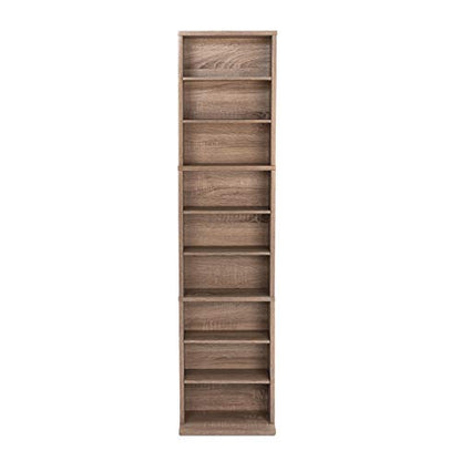 Atlantic Herrin Adjustable Media Cabinet 261 Weathered Oak PN74736269 - color: Weathered Oak