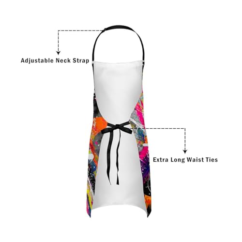 Castle Fairy Basketball Kitchen Apron - color: Graffiti Baseball