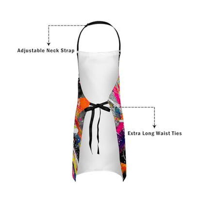 Castle Fairy Basketball Kitchen Apron - color: Graffiti Baseball