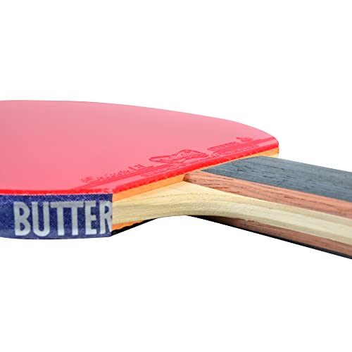 TB5 Alpha Pro-Line Table Tennis Racket | Medium Fast Blade and Rubber Combination | Featuring Sriver EL | Recommended for Advanced Tournament Level Players