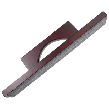 Shuffleboard Supplies Black Sand Cleaning Brush Wood Shuffleboard Cleaning Brush Polyester Fiber - color: Dark Red