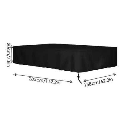 Billiard Pool Table Cover with Drawstring for Indoor and Outdoor Use - Durable Waterproof Protection for Standard Pool Tables - size: 8FT