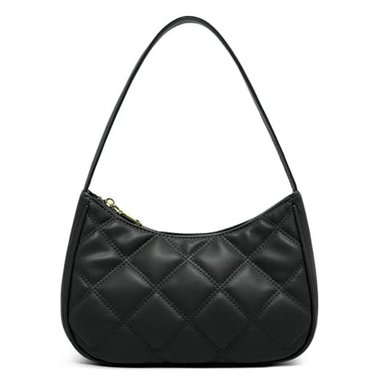 CYHTWSDJ Shoulder Bags for Women, Cute Hobo Tote Handbag Mini Clutch Purse with Zipper Closure - color: Black Lg