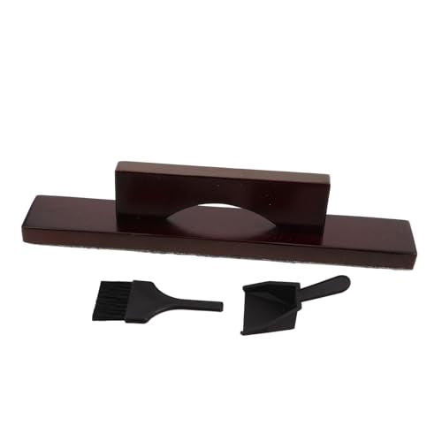 NOLITOY Shuffleboard Table Cleaning Kit with Solid Wood Brush and Sturdy Plastic Dustpan for Efficient Sand Removal and Odor-Free Materials, for Shuffleboard Maintenance and Portable Use