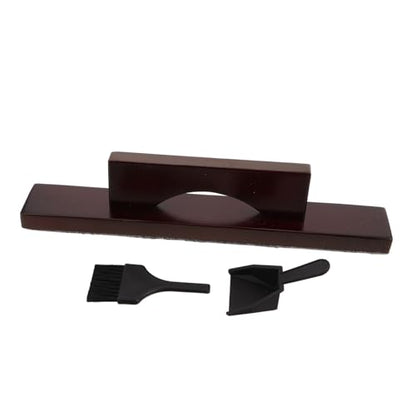 NOLITOY Shuffleboard Table Cleaning Kit with Solid Wood Brush and Sturdy Plastic Dustpan for Efficient Sand Removal and Odor-Free Materials, for Shuffleboard Maintenance and Portable Use