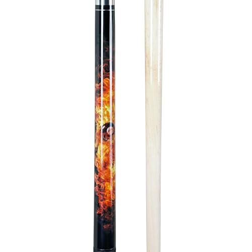 ASKA Fireball Jump Break Cue Stick, 3-Piece Pool Cue, 13mm Phenolic Tip, Quick Release Joint, Hard Rock Maple Shaft, 58" Break/Jump Billiard Cue - style: 18-Ounce