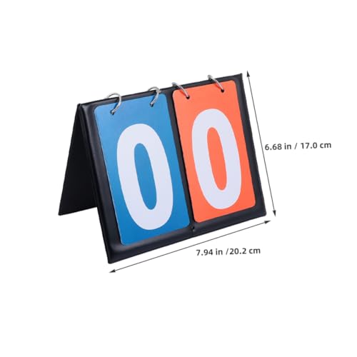 Toddmomy 2pcs Portable Table Top Scoreboard Flipper Basketball Scoreboard 2- Flip Score Keeper for Sports Schools Community Events
