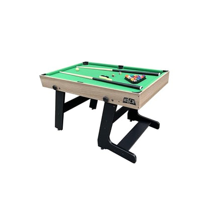 KICK Quatro 55" 4-in-1 Foldable Multi Game Table – Foosball, Billiards/Pool, Push Hockey & Ping Pong - color: Brown