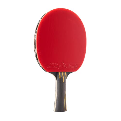 JOOLA Infinity Overdrive - Professional Performance Ping Pong Paddle with Carbon Technology - Black Rubber on Both Sides - Competition Table Tennis Racket for Advanced Training - Extreme Speed - color: Yellow Handle (Red/Black Rubber)