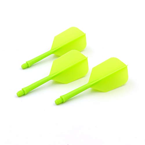 CUESOUL ROST Integrated Dart Shaft and Flights Medium,Slim Shape,Set of 3 - color: Green