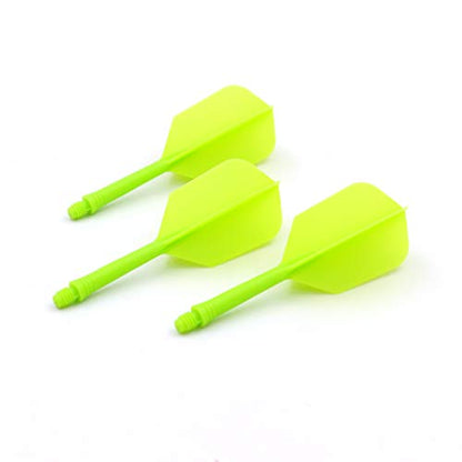 CUESOUL ROST Integrated Dart Shaft and Flights Medium,Slim Shape,Set of 3 - color: Green