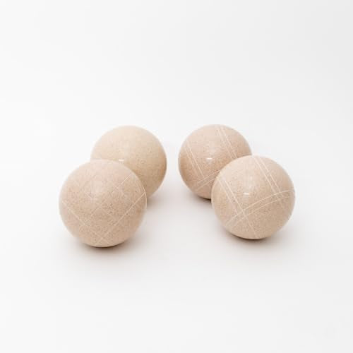 BuyBocceBalls Listing - Made in USA, Premium Quality Official Tournament Bocce Set - 110mm Dark Green and White Balls Nylon Bag; Regulation Size Balls 998 Grams (2 lbs. 3 oz.)