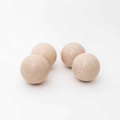 BuyBocceBalls Listing - Made in USA, Premium Quality Official Tournament Bocce Set - 110mm Dark Green and White Balls Nylon Bag; Regulation Size Balls 998 Grams (2 lbs. 3 oz.)