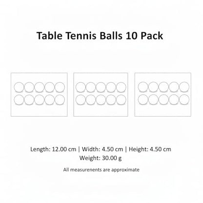 Table Tennis Balls 10 Pack, Multicolor 40mm+ PVC Plastic Ping Pong Balls for Training Drills and DIY Crafts (10-Pack)