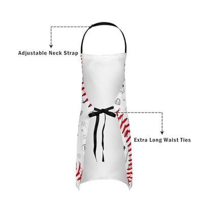 Castle Fairy Basketball Kitchen Apron - color: Sketch Baseball