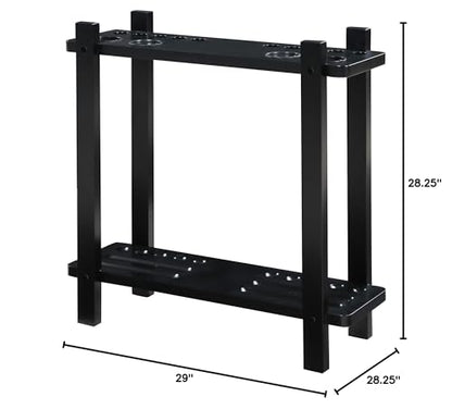 Hathaway Classic Floor Billiard Pool Cue Rack, Finish, 10.25"L x 29"W x 28.25"H, Black