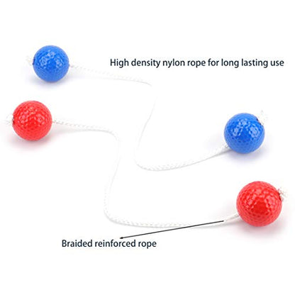 Cedilis 12 Pair Ladder Balls Replacement for Toss Match Golf Game Set Ladder Ball Bolas, Made from Real Golf Ball (6 Red + 6 Blue)