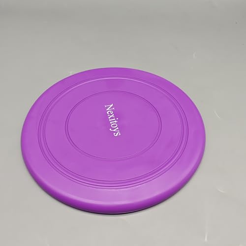 Nexitoys Flying Saucers, 17.5cm Silicone Disc, 66g Soft & Burr-Free Throwing Disc for Fitness and Outdoor Training – Purple