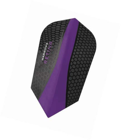 Harrows 5 Sets of 3 Retina Slim Purple Dart Flights Plus 1 Set of 3 Aluminum Dart Flight Protectors & Bracelet
