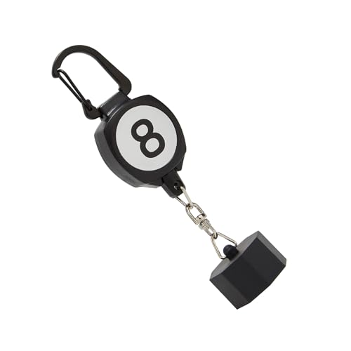 LAKE OF FIRE Billiard Chalk Holder，Pool Chalk Holder with Retractable Key Ring Black - size: Octagon