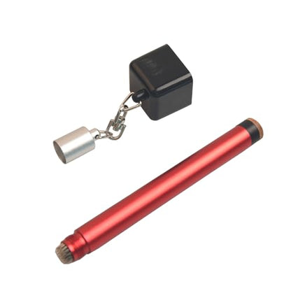 LAKE OF FIRE Pool Cue Chalk Holder – 2-in-1 Billiard Accessory with Pool Chalk Holder & Cue Tip Tool - color: Red, style: Square