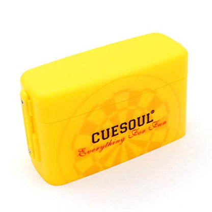 CUESOUL ANTIE Hard Dart Case with Peking Opera Mask Design and Dart Flights Case for Your Choice - color: Dart Flight Case-Yellow