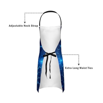 Manfei Volleyball Kids Kitchen Apron - color: Neon Blue