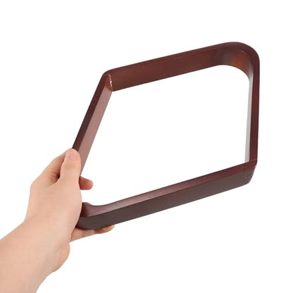Billiard Ball Rack Triangle Wooden Frame Brown Pool Table Ball Storage Rack Billiard Accessories for Game Room Use