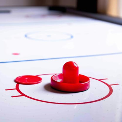 Air Hockey Pushers, Air Hockey Pucks and Air Hockey Paddles, Goal Handles Paddles Replacement Accessories for Game Tables (2Pushers, 4Pucks) - size: 2PCS Black