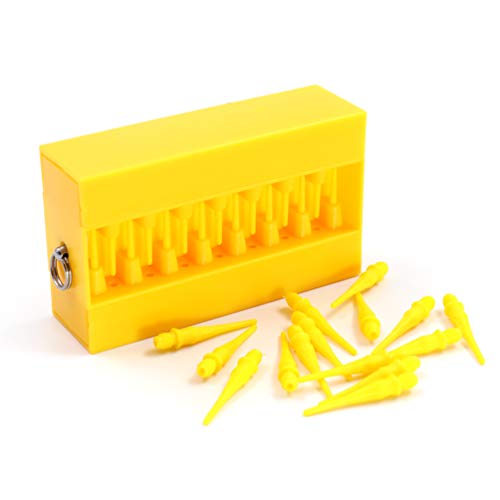 CUESOUL Touch-Point Soft Dart Tip Point with Touch Dart Case Tool for Dart Tip Replacement and Dart Tip Remove - color: Yellow