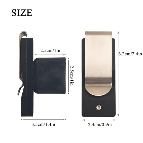 LAKE OF FIRE Chalk Holder Pool Billiards, Pool Cue Chalk Holder with Magnetic Belt Clip Snooker Billiard Accessories - color: Black, style: Square
