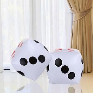 Warmtree 13" Jumbo Inflatable Dice, Pack of 2