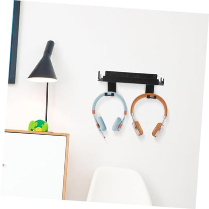 SHOWERORO Game Console Wall Mount for Console Multi-Functional Controller Holder and Headphone Hanger Vertical Storage Rack for Gaming Accessories for Wall Display and Organization