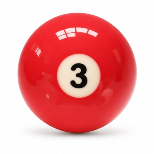 KONLLEN Single Replacement Pool Ball – 2-1/4" Regulation Size & Weight Billiard Ball Made of Phenolic Resin (Choose 1–15 or Cue Ball) - color: #3