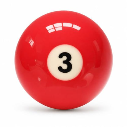 KONLLEN Single Replacement Pool Ball – 2-1/4" Regulation Size & Weight Billiard Ball Made of Phenolic Resin (Choose 1–15 or Cue Ball) - color: #3