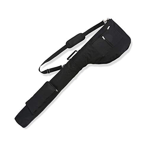 Small Golf Bag for A Few Clubs, Lightweight Golf Sunday Bag, Par 3 Travel Bag, Practice Travel Bag with Carry Shoulder Strap - color: Black