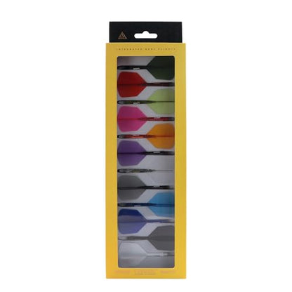CUESOUL ROST 77 Integrated Dart Shaft and Flight Big Wing/Standard Shape Colour Collection Pack of 12 pcs - color: Big Wing Shape, size: Small
