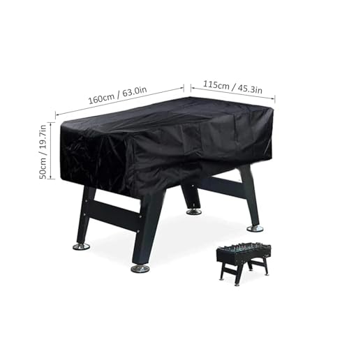 210D/420D Home Football Billiards Oxford Cloth Waterproof and Dustproof Protection Case Durable Game Table Cover(Black,420D 160x115x50cm) - color: Black, size: 420D 160x115x50cm