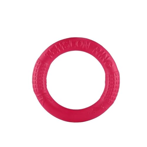 A Pcs Dog Ring Thing Sturdy Chewing Flying Floating Training Tools Fetch Small Medium Large Dogs Throwing Catching Flying(Red) - color: Red