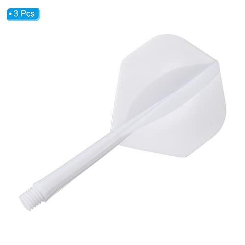 PATIKIL Integrated Dart Shaft & Flights, Pack Lightweight Plastic Dart Flight Set - color: White